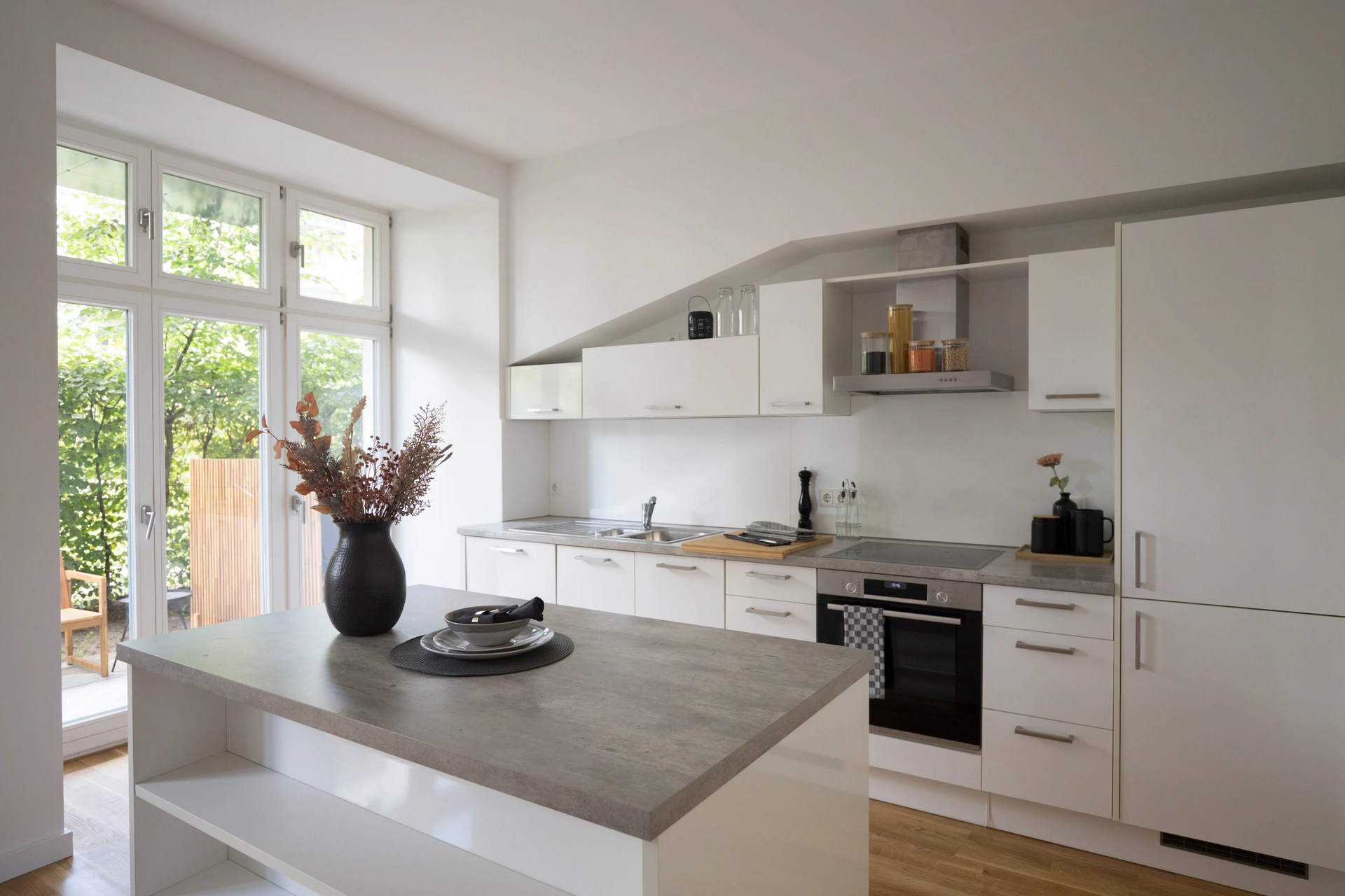Offener Wohnbereich einer Green Lofts Wohnung